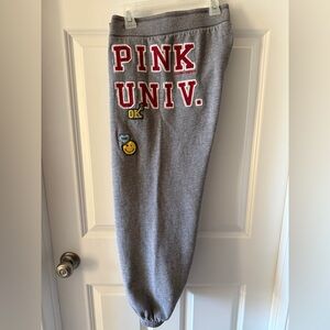 PINK University Victoria's Secret Y2K Vintage Gray Capri Jogger Sweatpants
